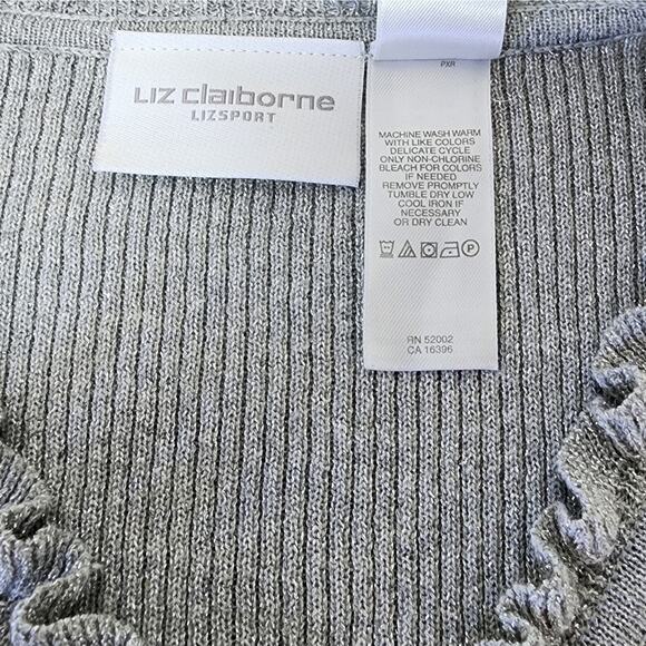 Liz Claiborne Y2K Scalloped Sparkly Pullover Sweater Women's Size Small Vintage - Picture 10 of 12